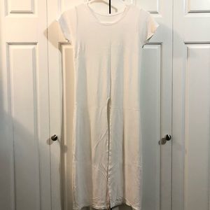 White Open Front Shirt